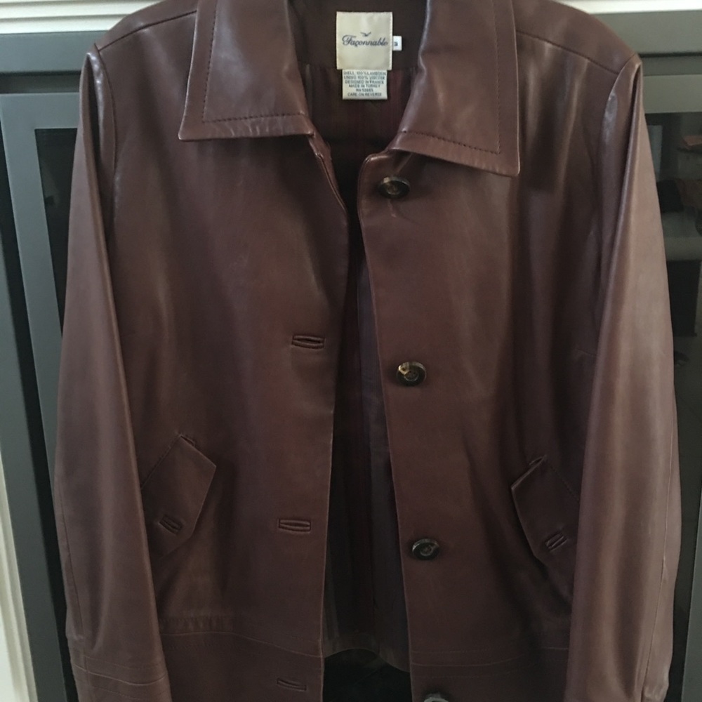 New Without Tag faconnable Lambskin Women’s Jacket